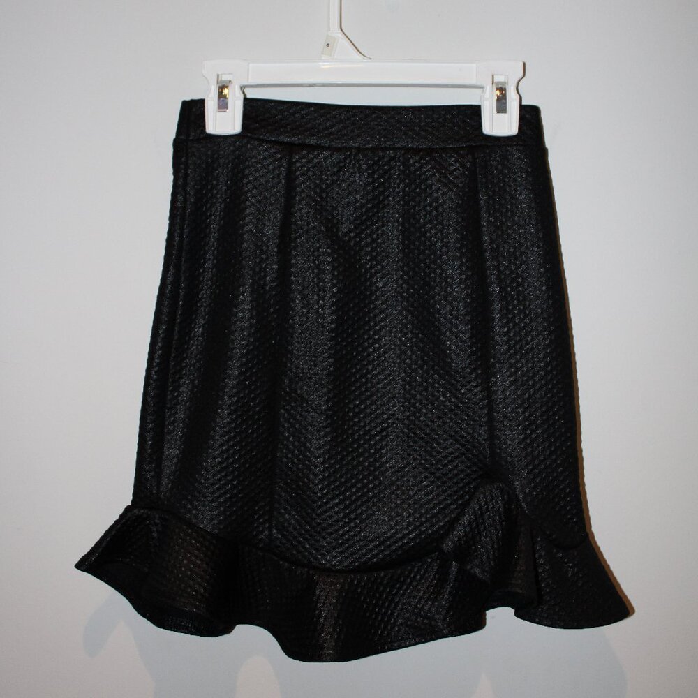 Black Ruffle Mini Skirt - Picture 2 of 4